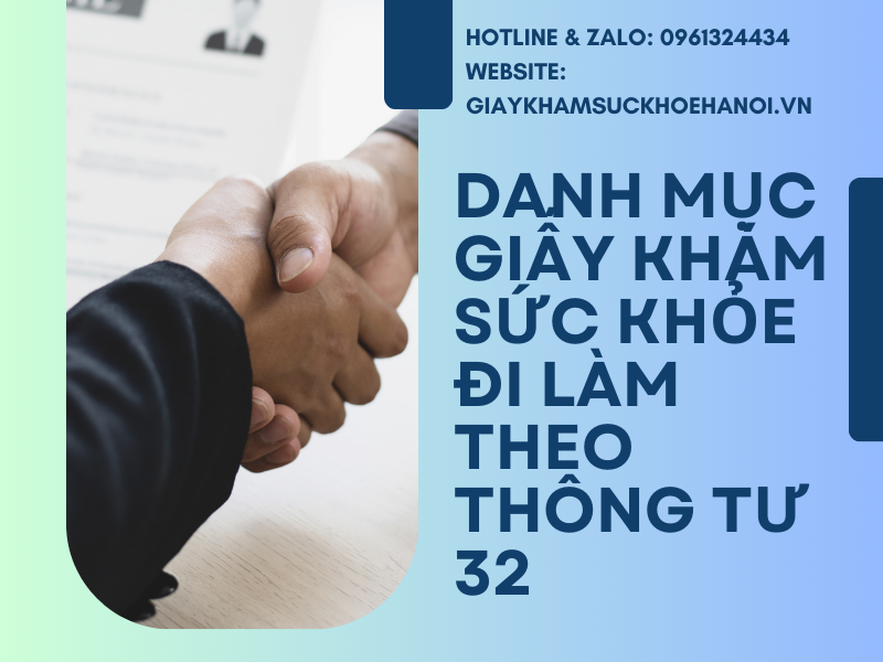 Giấy khám sức khỏe đi làm: Danh mục và Chi phí